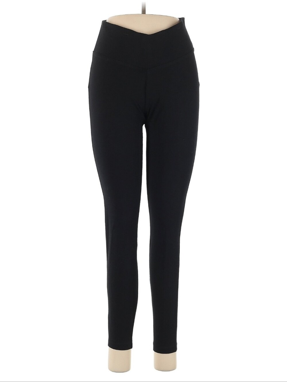 EUC Victorias PINK High-Waist Black Leggings M